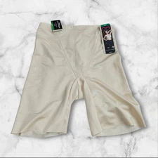 New With Tags Maidenform Hi Waist Power Slimmers Thigh Slimmers Nude Size Large