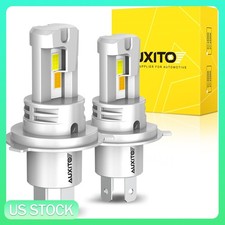 Pair Auxito H49003hb2 Lights Led Whiteyellow Car Motorcycle Headlight Bulbs