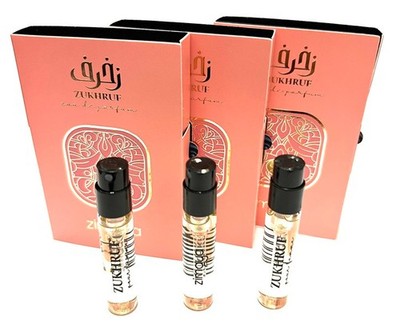 3X Zimaya Zukhruf Femme Women Sample 0.09 oz 3ml Eau De Parfum Spray Card