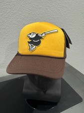 RETRO CLASSIC SAN DIEGO PADRES LOGO ADULT SIZE TRUCKER SNAPBACK HAT NEW