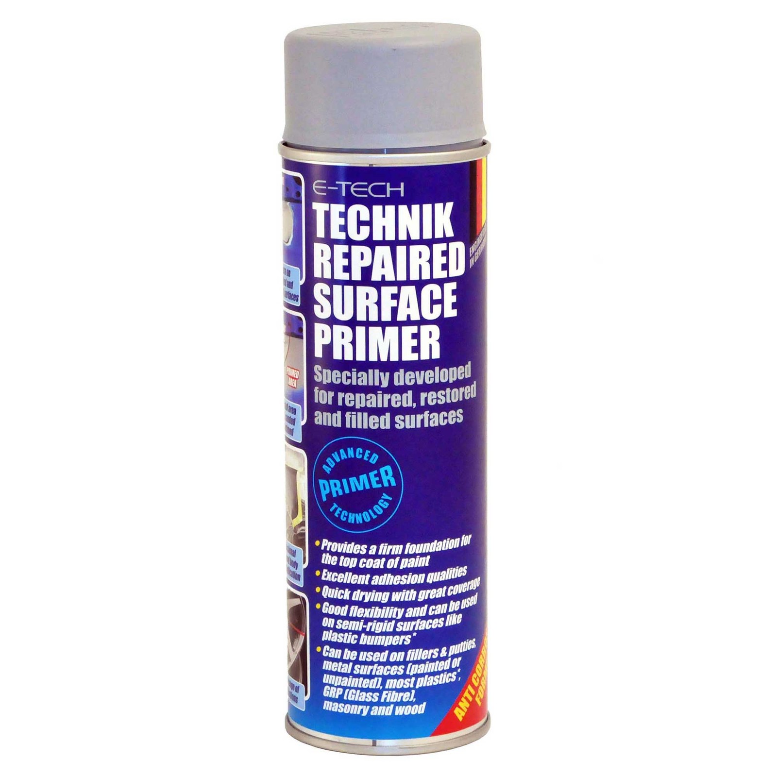 E-Tech Engineering Technik Repaired Surface Primer For Metal / Plastic - 500ml