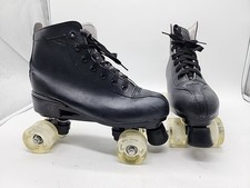 XUDREZ Quad Roller Skates PU Leather Classic Mens 9 US 44 LIGHT UP COLORS WHEELS