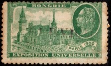 1900 France Poster Stamp Universal Exposition Paris 1900 Hungary