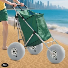 2Pcs 55kg/121lbs Balloon Beach Sand Tire Beach Cart Tires Beach Balloon Wheel