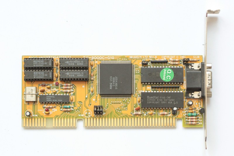 ISA graphics card - NEC SV9000 - Trident TVGA9000B - 512KB - 1991 - TESTED