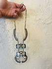 VINTAGE JUAN & CHARLENE CHICO ZUNI STERLING SILVER INLAY SUNFACE NECKLACE  — photo 4