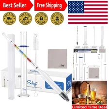 and Glass  Jar for Wine, Beer, Mead & Cider - ABV, Brix and Gravity  Kit