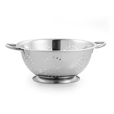 McSunley 726 Stainless Steel Brushed Silver 5 qt. Capacity Colander 13.5 L in.