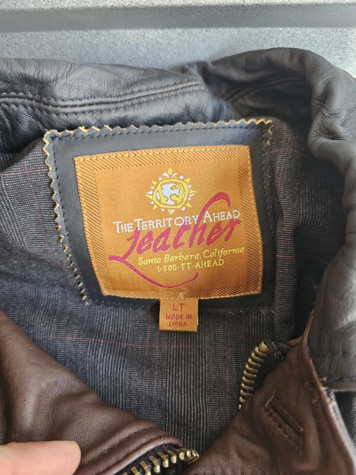 Nueva Chaqueta de Cuero Negra THE TERRITORY ADVANCE Foto 4 de 4