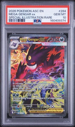 2026 Pokemon Mega Gengar ex PSA 10 ASC EN #284/217 SIR