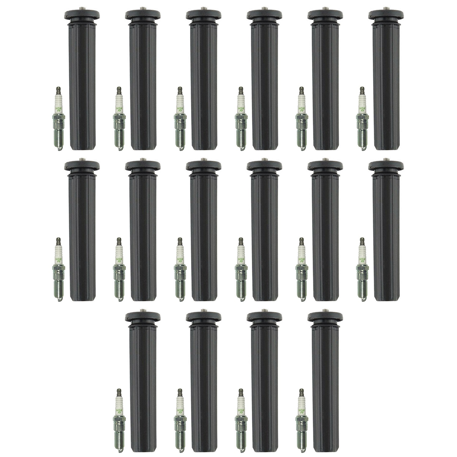 NGK 16 V-Power Spark Plugs  Denso Coil Boots Kit for Charger Ram Pickup 5.7L V8