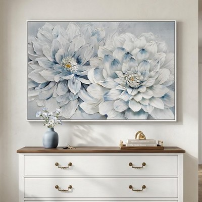 Framed Floral Wall Art, Modern Botanical Canvas Prints Artwork for Walls, Nat...