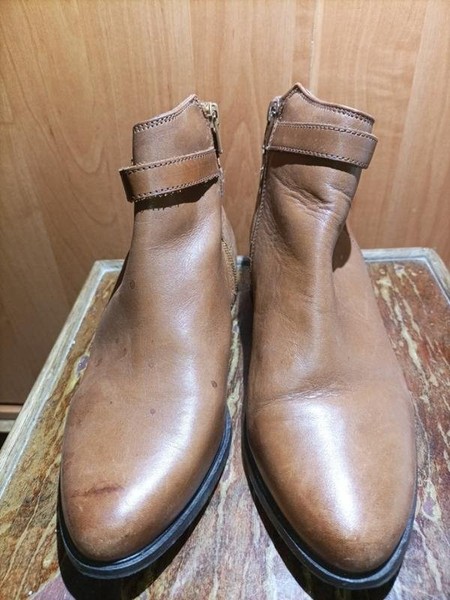 Women Dune London Boots Brown Leather 38