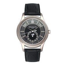 Patek Philippe Complications Annual Calendar 5205G Black Dial Mens Watch Box Pap