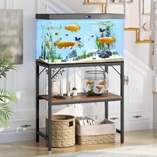 20 Gallon Fish Tank Stand Aquarium Stand with 2-Tier Storage Shelves Home Office