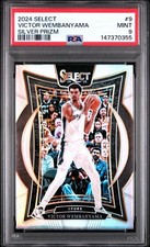 PSA 2024 Panini Select Concourse #9 Victor Wembanyama Silver Prizm Holo POP/10🦄