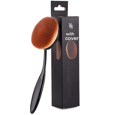 Yoseng Oval Foundation Brush - Large Soft Bristles for Liquid,Cream & Black