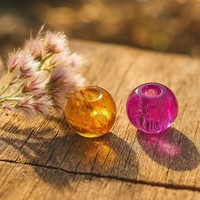 200 StüCk Crackle Glasperlen Schmuckperlen Mix Diy Schmuck Basteln Perlen 4Mm