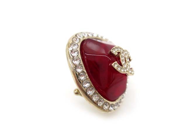CHANEL B22C Rhinestone Coco Mark Colored Stone Hairpin Ladies | eBay