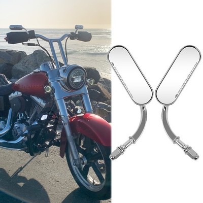 Chrome Motorcycle Rear View Mirrors For Harley Dyna Switchback FLD Super Glide