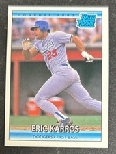 1992 Donruss Eric Karros Baseball Rated Rookie Card (RC) #16 Dodgers 1B VG O/C. rookie card picture