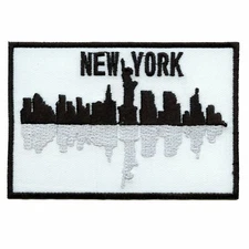 "New York" City Skyline Box Logo Iron On Patch