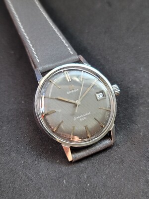 VINTAGE OMEGA SEAMASTER 600 FACTORY ORIGINAL GREY LINEN DIAL MENS