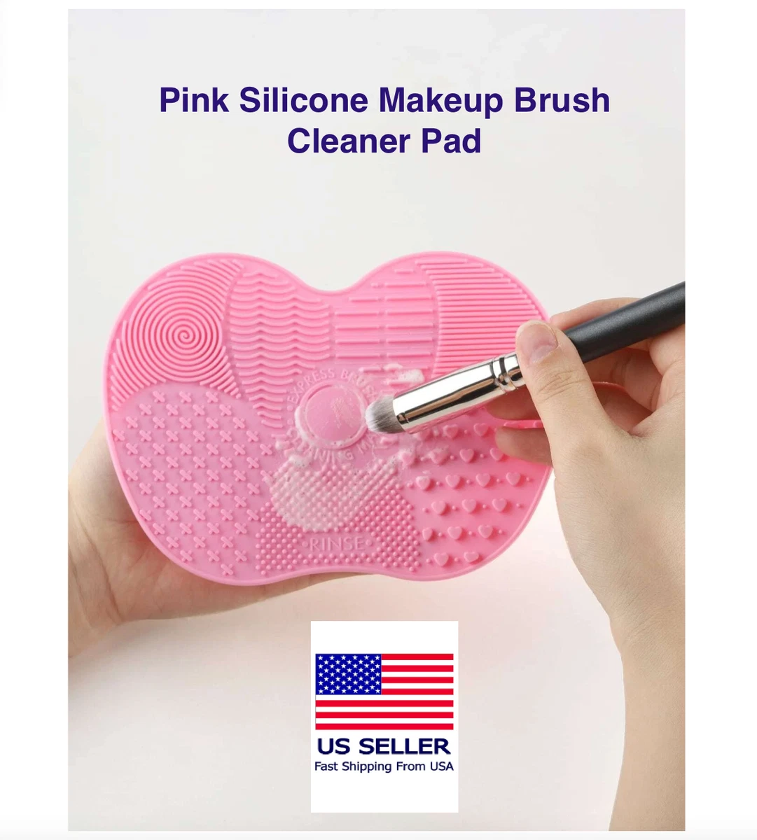 Brush Cleaning Mat ,Silicone Makeup Cleaning Brush Scrubber Mat