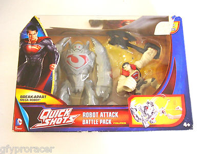SUPERMAN MAN OF STEEL QUICK SHOTS ROBOT ATTACK BATTLE PACK 