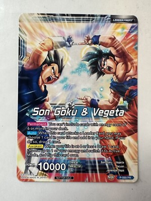 Dragon Ball Z Promo Card Miracle Strike Gogeta Vegeta Son Guku P