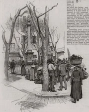 A bit of the market place, Grasse. Alpes-Maritimes 1891 old antique print