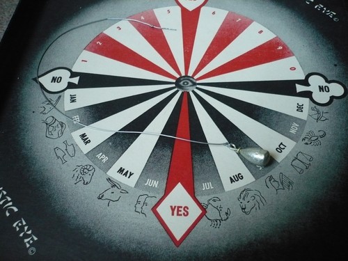 Mystic Eye, gioco da tavolo psichico vintage, vede tutto, 1953, Mr. B Industries - Foto 8 di 9