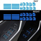 Universal Blue Luminous Car Window Door Switch Sticker Car Interior Accessories