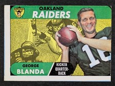 1968 Topps Football #142 George Blanda Oakland Raiders