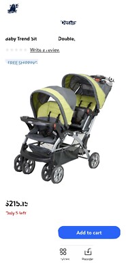 Baby Trend Sit N' Stand Double Stroller Carbon