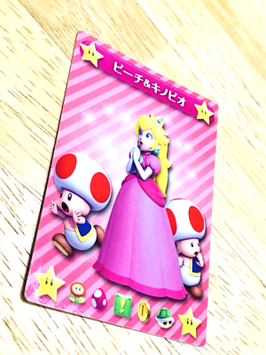 Princess Peach and Toad Super Mario Card Nintendo Top Card From