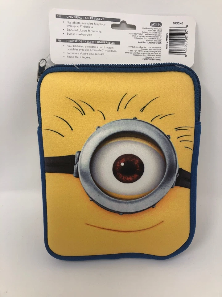 Despicable Me Minions 7" Universal Padded Tablet Sleeve Cover Case A21 - Image 2 of 3
