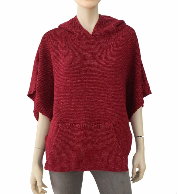 MINNIE ROSE Purple Magenta Cashmere Knit Hoodie Pullover Sweater L NEW | eBay