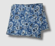  35 Bar III Men's Blue Paisley Handkerchief Cotton Pocket Square Hanky