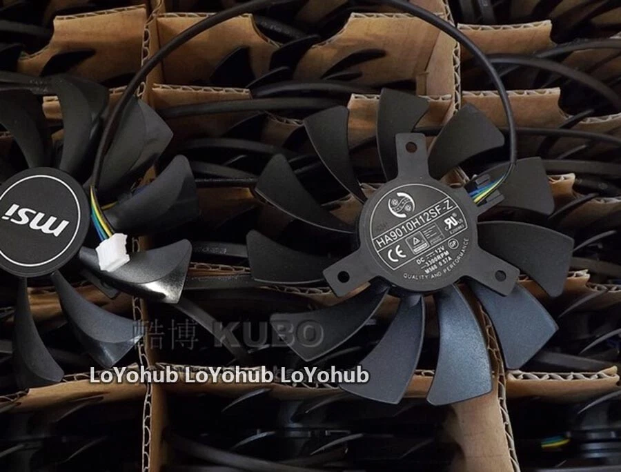 New For MSI AERO ITX RX560 GTX 1650 9CM graphics card fan 9010 PWM HA9010H12SF-Z - Image 3 of 3