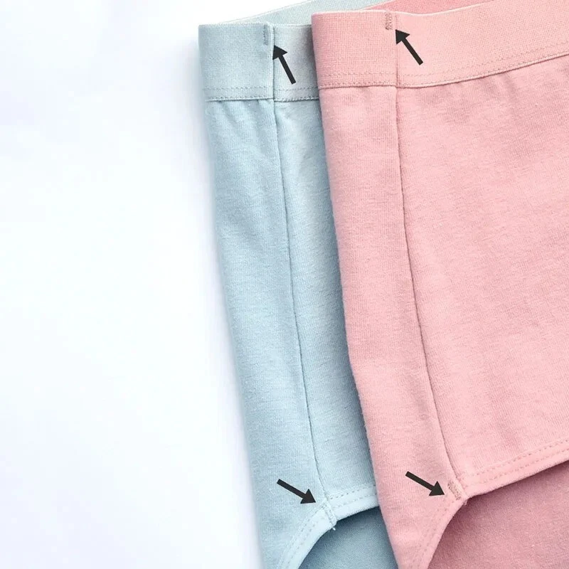 Bragas de algodón de cintura alta 220 lb para mujer calzoncillos ropa interior calzoncillos suaves 3 piezas Foto 4 de 4