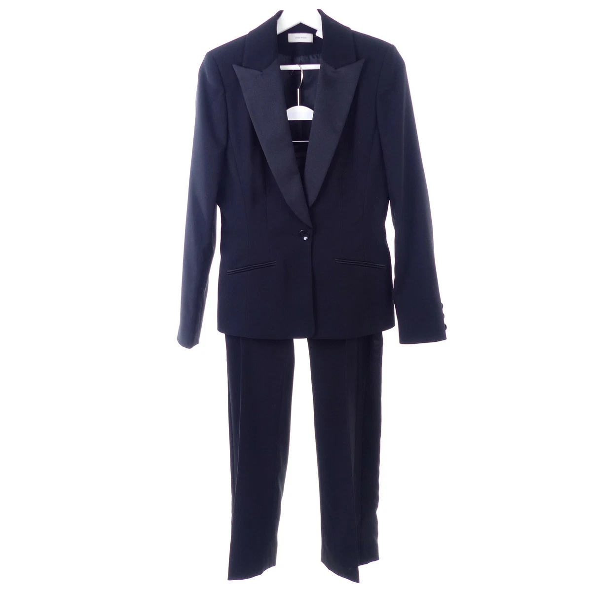 POIUIYQA Damen Business Anzug Set 2-teilig - Eleganter Hosenanzug Mit Blazer