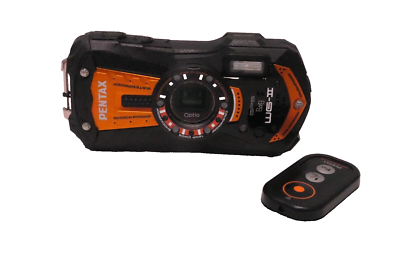 Pentax Optio WG-2 GPS 16.0 MP Digital Camera Black/Orange