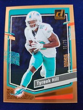 🌟 2023 CLEARLY Donruss Tyreek Hill No.32 Bronze JERSEY#10/75 - Miami Dolphins