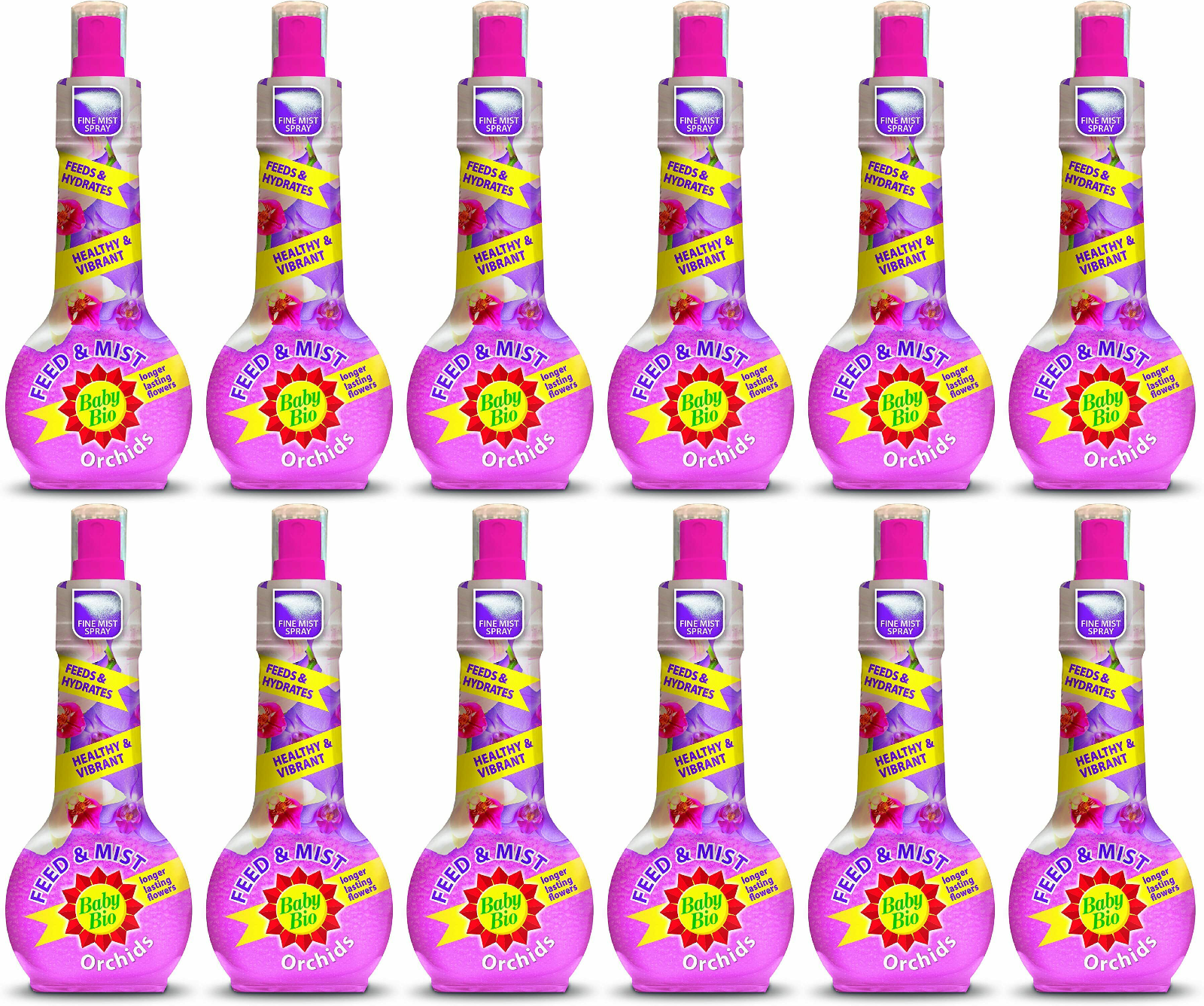 12x Baby Bio Orchid Feed & Mist Spray Concentrated Food Feed Fertiliser 175ml