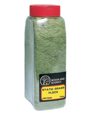 Woodland Scenics FL634 Static Grass Flock - Light Green - 1mm to 3mm - Shaker
