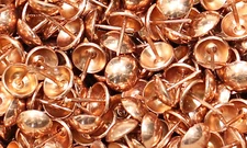 UFFY-  Copper Color Decorative Upholstery Tack Nail 7/16" x 1/2" Orange 