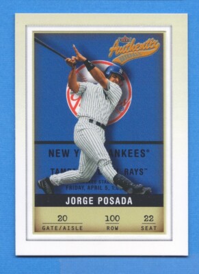 2002 Fleer Authentix #100 Jorge Posada Yankees | eBay