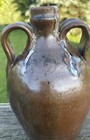 Double Handle Pottery Jug Found In North Carolina Beautiful Glass Runs  8 1/2” — photo 3