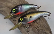 VINTAGE MANN'S USA LOT OF 2 DIVING FISH LURES